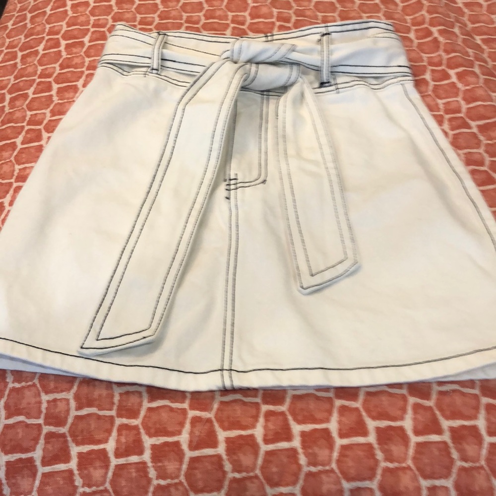 Forever 21 white denim skirt